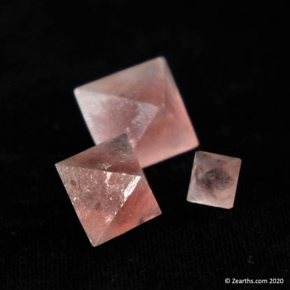 Pink Fluorite Octahedrons from Huanggang Mine