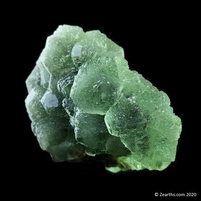 Quartz Covering Green Fluorite from Xiefang Mine