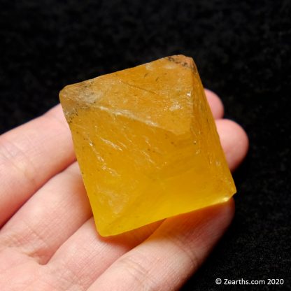 Yellow Fluorite Octahedron with Chalcopyrite from Cave-in-Rock, Illinois