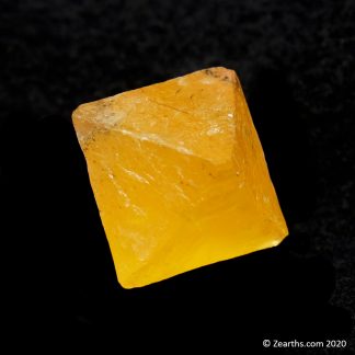 Yellow Fluorite Octahedron with Chalcopyrite from Cave-in-Rock, Illinois