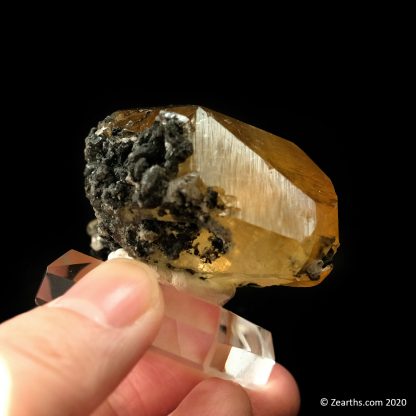 Golden Calcite Twin from Nandan