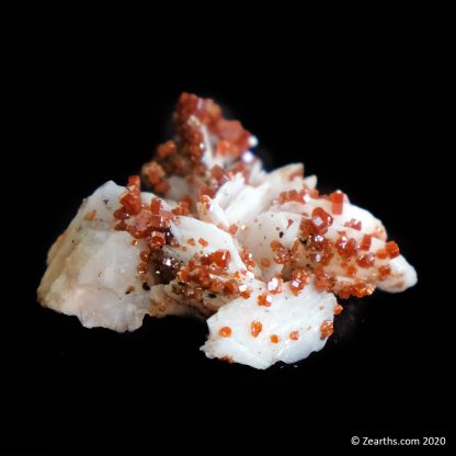 Vanadinite on Baryte from Morocco