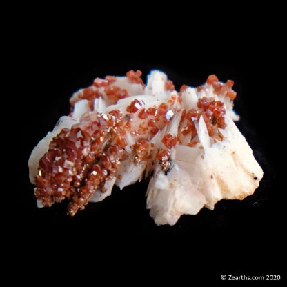 Vanadinite on Baryte from Morocco