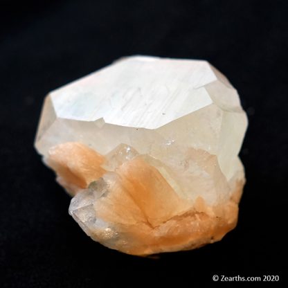 Large Apophyllite Crystal on Stilbite from Pune, India