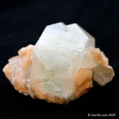 Large Apophyllite Crystal on Stilbite from Pune, India