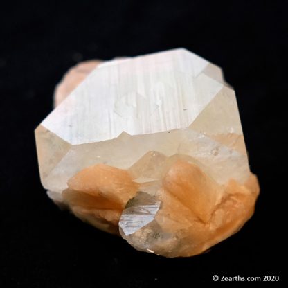 Large Apophyllite Crystal on Stilbite from Pune, India