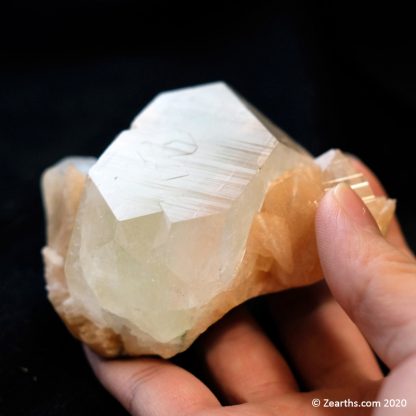 Large Apophyllite Crystal on Stilbite from Pune, India