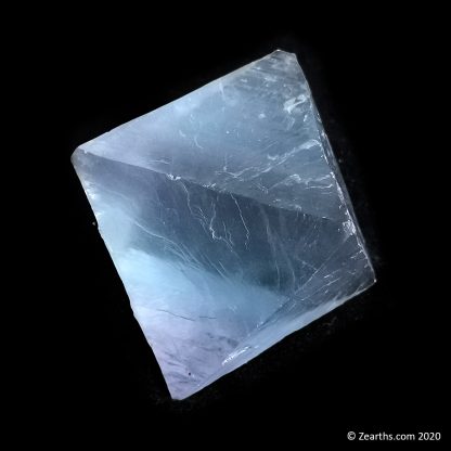 Large Cleaved Blue Fluorite Octahedron from Cave-in-Rock, Illinois