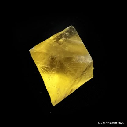 Gem Golden Yellow Fluorite Octahedron from Cave-in-Rock, Illinois