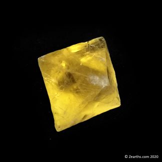 Gem Golden Yellow Fluorite Octahedron from Cave-in-Rock, Illinois