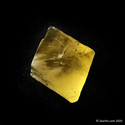 Gem Golden Yellow Fluorite Octahedron from Cave-in-Rock, Illinois