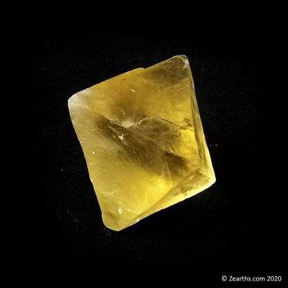 Gem Golden Yellow Fluorite Octahedron from Cave-in-Rock, Illinois