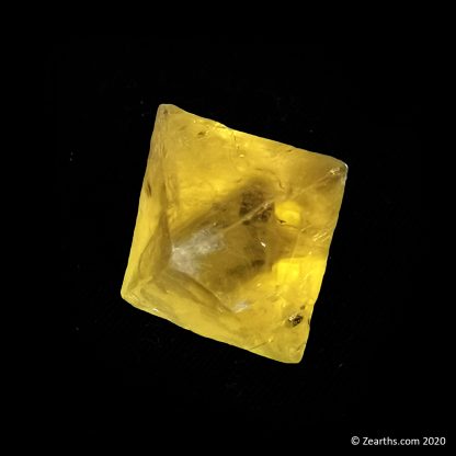 Gem Golden Yellow Fluorite Octahedron from Cave-in-Rock, Illinois