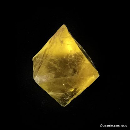 Gem Golden Yellow Fluorite Octahedron from Cave-in-Rock, Illinois