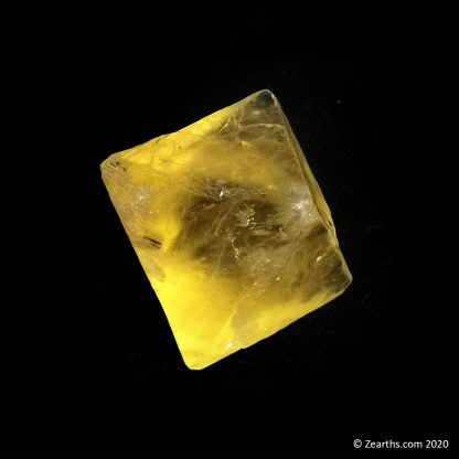 Gem Golden Yellow Fluorite Octahedron from Cave-in-Rock, Illinois