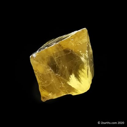 Gem Golden Yellow Fluorite Octahedron from Cave-in-Rock, Illinois