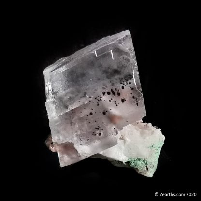 Clear Calcite with Mottramite from Tsuemb, Namibia