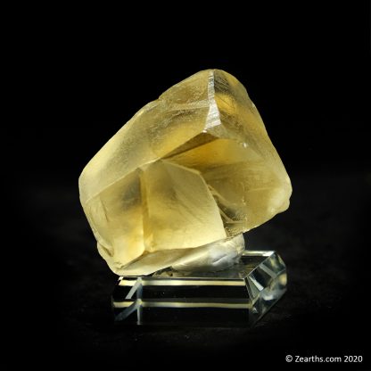 Yellow Calcite Twin from Sokolovskoe Mine, Rudny, Kazakhstan