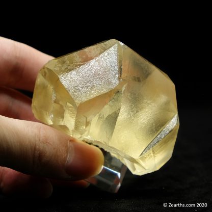Yellow Calcite Twin from Sokolovskoe Mine, Rudny, Kazakhstan