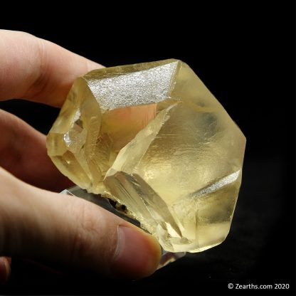 Yellow Calcite Twin from Sokolovskoe Mine, Rudny, Kazakhstan