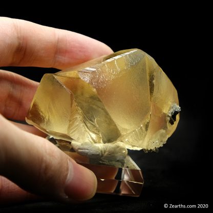 Yellow Calcite Twin from Sokolovskoe Mine, Rudny, Kazakhstan