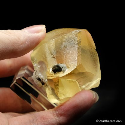 Yellow Calcite Twin from Sokolovskoe Mine, Rudny, Kazakhstan