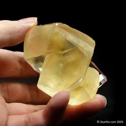 Yellow Calcite Twin from Sokolovskoe Mine, Rudny, Kazakhstan