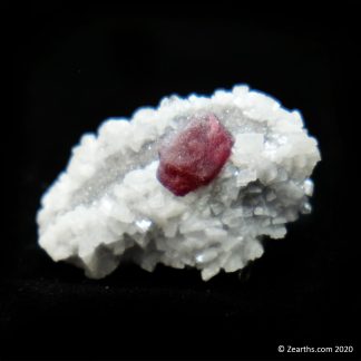 Etched Cinnabar Crystal on Dolomite from Chatian, Xiangxi, Hunan, China