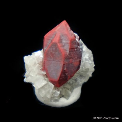 Cinnabar Twin on Dolomite from Yanwuping Mine, Tongren, Guizhou, China