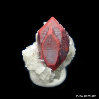 Cinnabar Twin on Dolomite from Yanwuping Mine, Tongren, Guizhou, China