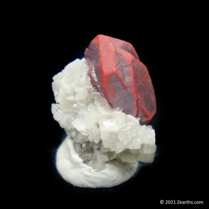 Cinnabar Twin on Dolomite from Yanwuping Mine, Tongren, Guizhou, China