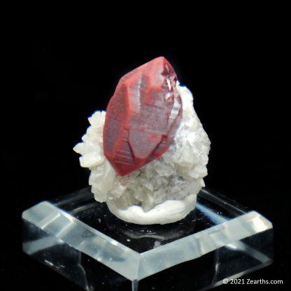 Cinnabar Twin on Dolomite from Yanwuping Mine, Tongren, Guizhou, China