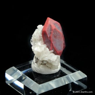 Cinnabar Twin on Dolomite from Yanwuping Mine, Tongren, Guizhou, China