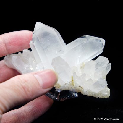 Quartz Japan-Law Twin on Matrix with White Phantoms from Itremo, Madagascar