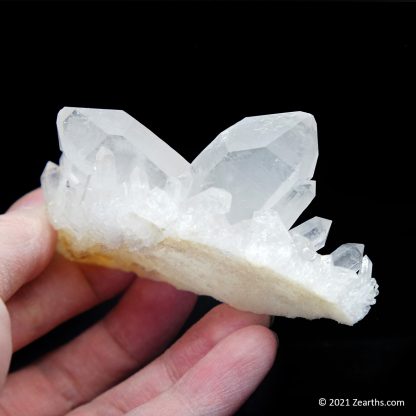 Quartz Japan-Law Twin on Matrix with White Phantoms from Itremo, Madagascar