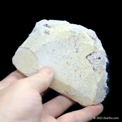 Blue Fluorite Crystals on Quartz Matrix from Huanggang Mine, Inner Mongolia, China