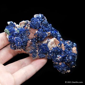 Azurite Crystals on Matrix from Touissit, Morocco