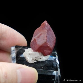 Cinnabar Crystal Twin Flame on Dolomite from Chatian, Hunan, China