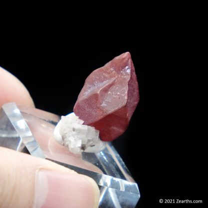 Cinnabar Crystal Twin Flame on Dolomite from Chatian, Hunan, China