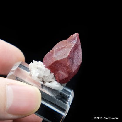 Cinnabar Crystal Twin Flame on Dolomite from Chatian, Hunan, China