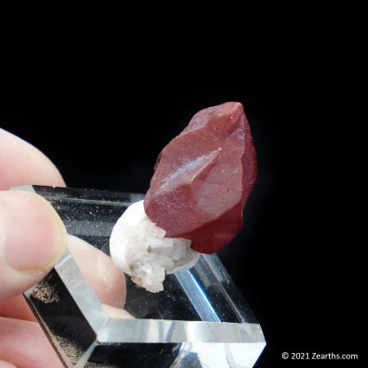Cinnabar Crystal Twin Flame on Dolomite from Chatian, Hunan, China