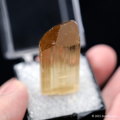 Well-Terminated Yellow Gem Scapolite Crystal from Tanzania