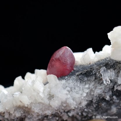 Etched Cinnabar Twin on Dolomite from Chatian Mine, Xiangxi, Hunan, China