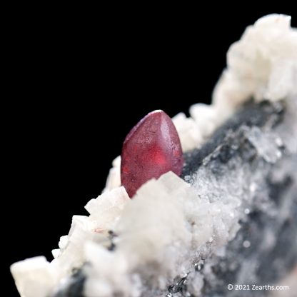 Etched Cinnabar Twin on Dolomite from Chatian Mine, Xiangxi, Hunan, China