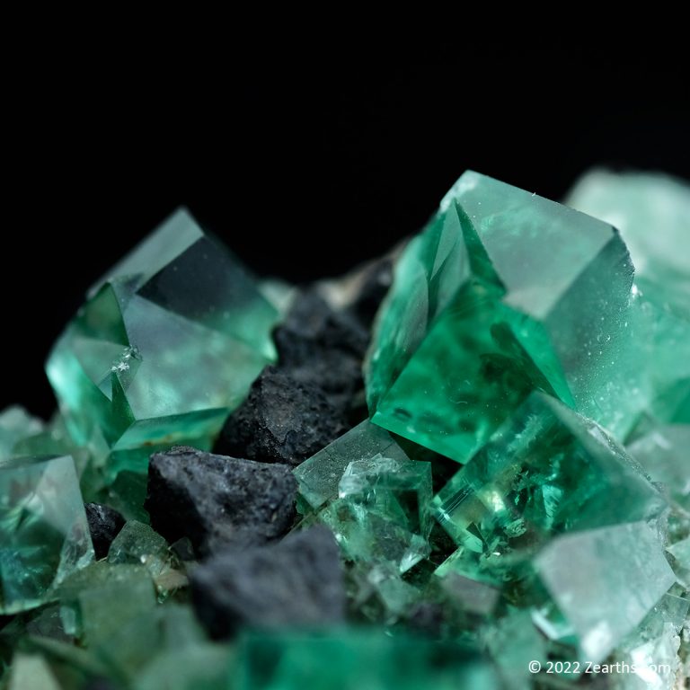 Classic ColorChanging Fluorite Twins with Octahedral Galena from Rogerley Mine, Weardale