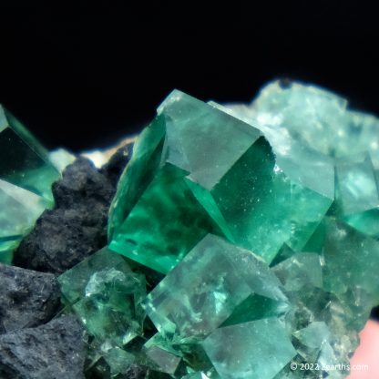 Color-Changing Fluorite Twins with Octahedral Galena from Rogerley Mine, Weardale, England