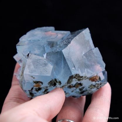 Water-Clear Blue Fluorite Cubes from Yaogangxian Mine, Hunan, China