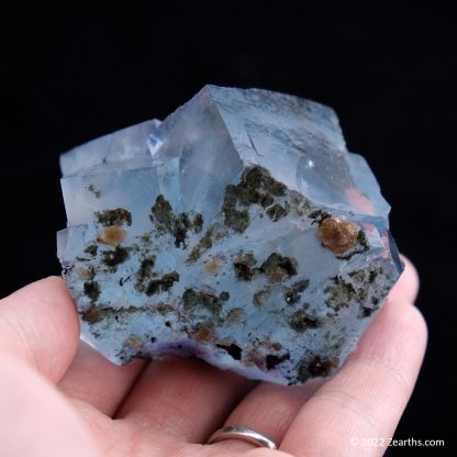 Water-Clear Blue Fluorite Cubes from Yaogangxian Mine, Hunan, China