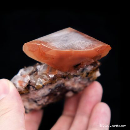 Large Red Calcite Crystal on Matrix from Daye Co., Hubei, China