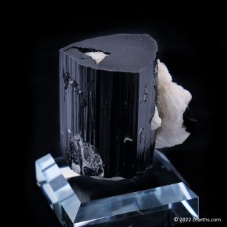 Huge Well-Terminated Black Tourmaline Schorl with Cleavelandite, Skardu, Pakistan